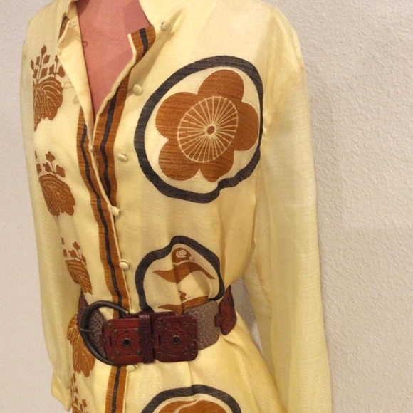 Shaheen  vintage Dresses & Skirts - Shaheen 60s floral serenity  dress coverup lotus print  designer logo  duster